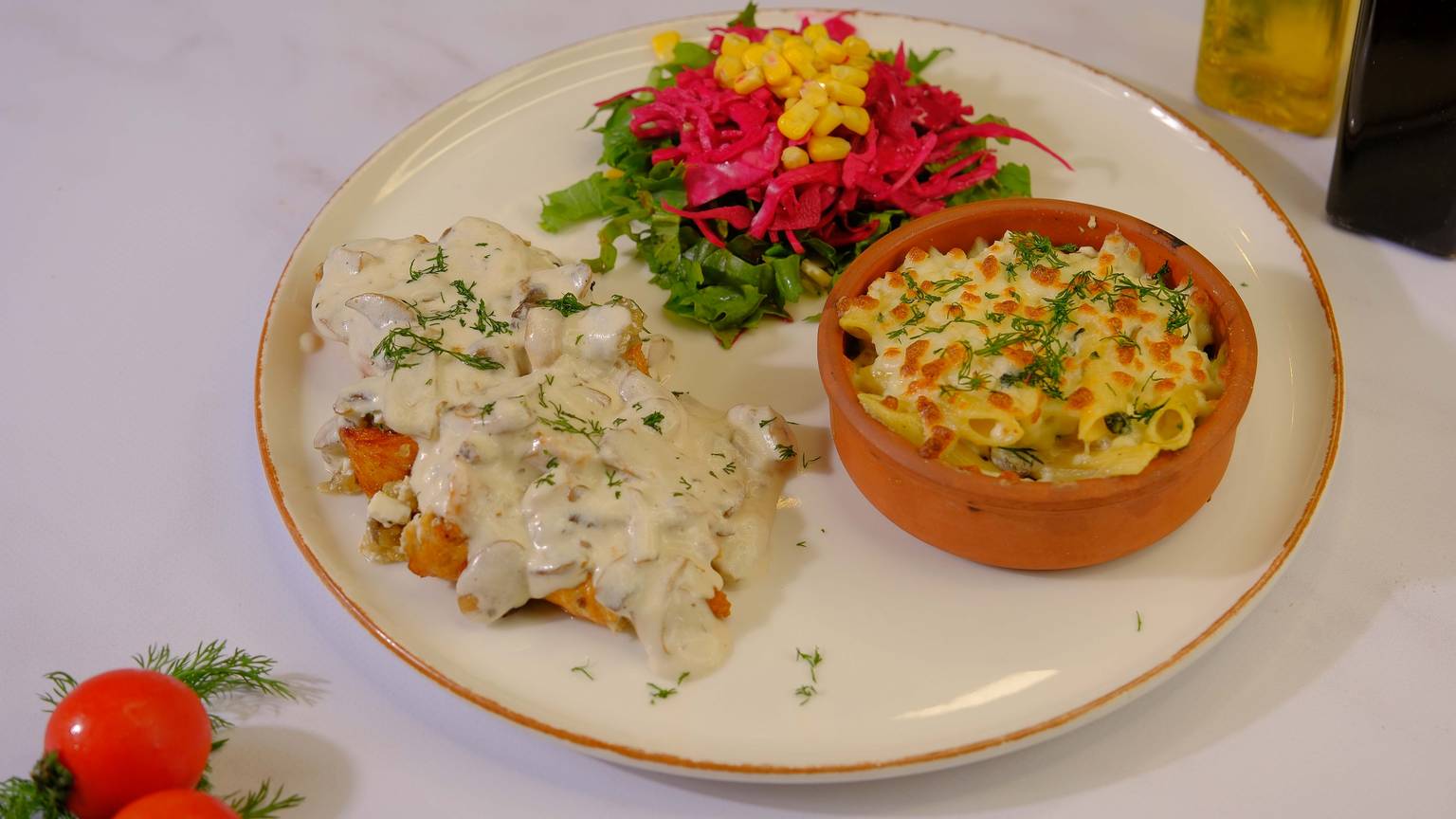 Kremalı Tavuk Sarma